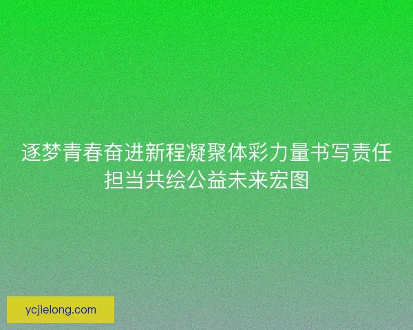 逐梦青春奋进新程凝聚体彩力量书写责任担当共绘公益未来宏图 逐梦青春奋进新程凝聚体彩力量书写责任担当共绘公益未来宏图