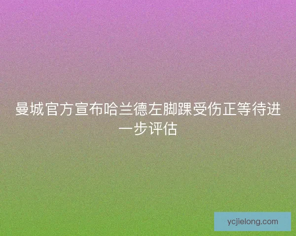 曼城官方宣布哈兰德左脚踝受伤正等待进一步评估